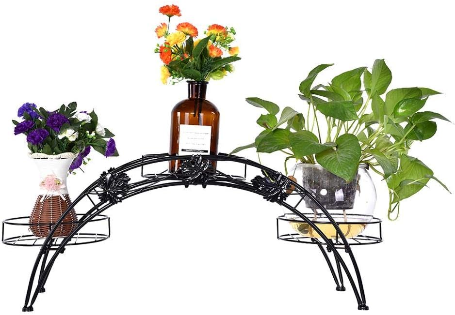 Pflanzenständer Aus Eisen, Rostfreier Bodenblumentopfhalter Aus Verzinktem Eisen Für Garten, Terrasse Und Wohnzimmer