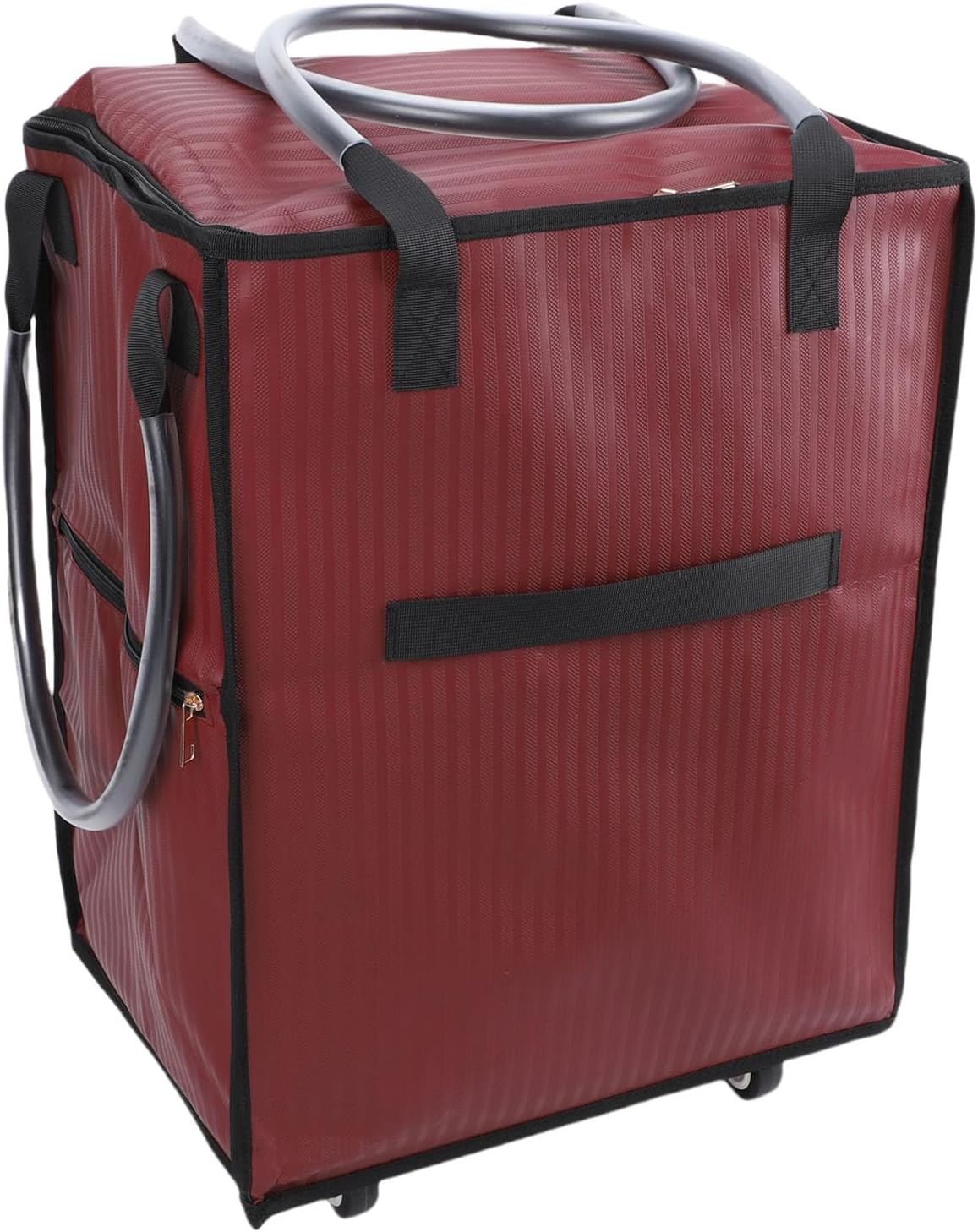 Wiederverwendbare Einkaufstasche Auf Rollen, Faltbarer Einkaufswagen, Leicht, Wasserdicht, Großes Fassungsvermögen, Für Umzüge Und Lebensmitteleinkäufe (burgund) (burgund)