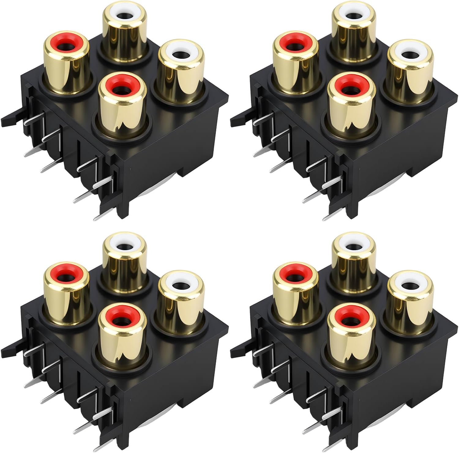 Packung Mit 4 Konzentrischen 8-poligen Rca-buchsen (50 V, 0,5 A) Für Die Panelmontage