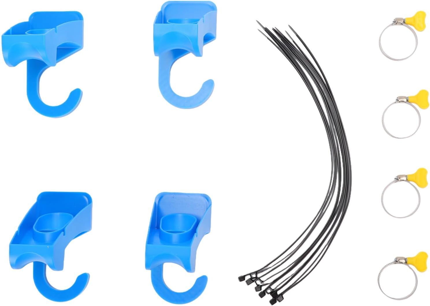 Schlauchhalterungen Für Schwimmbäder, 4 Schlauchhalterungen Für Schläuche Von 26 Bis 38 Mm