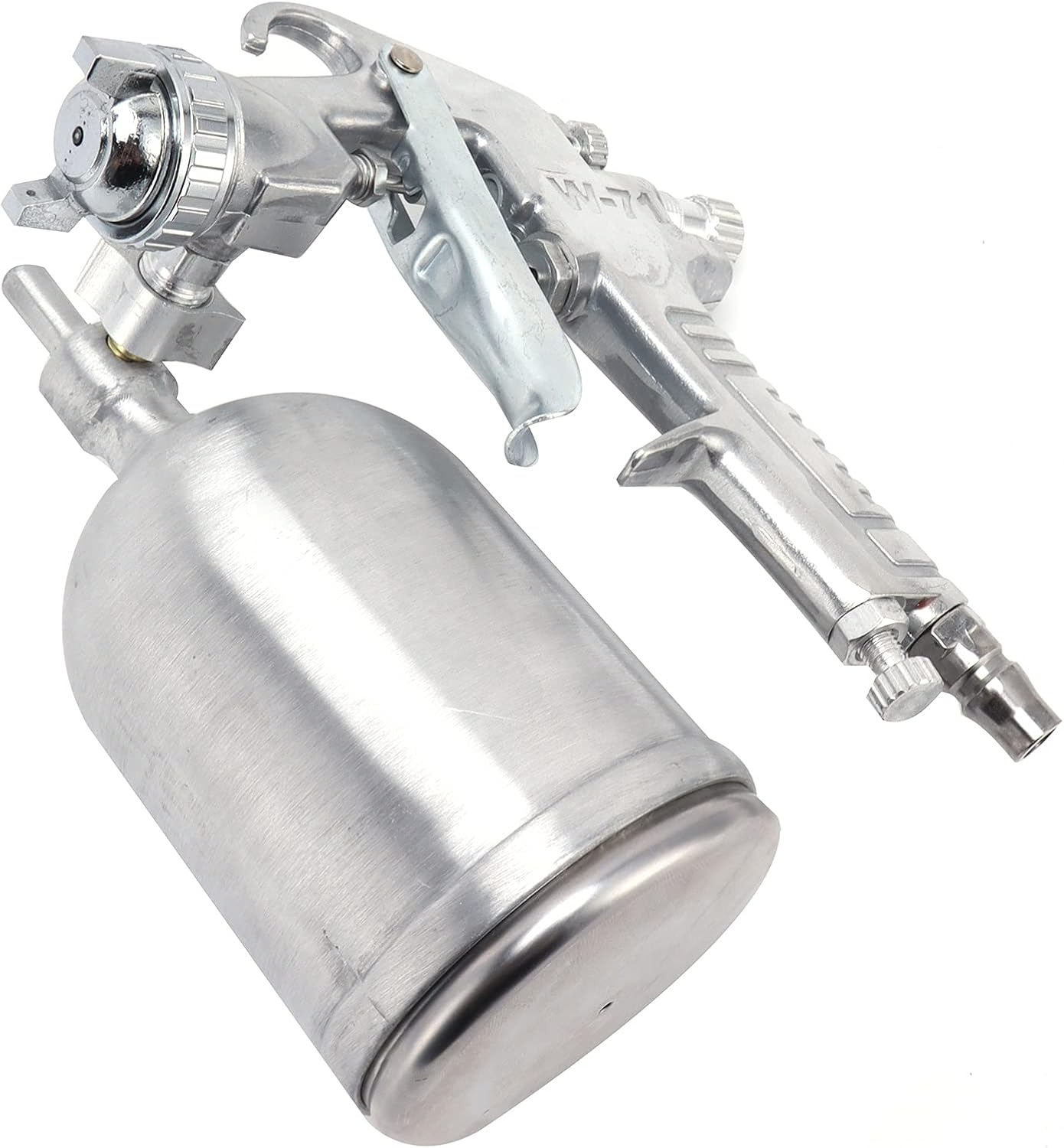 Schwerkraftbetriebene Druckluft-spritzpistole, 200 Ml Aerosolfarbbehälter, Gehäuse Aus Aluminiumlegierung Mit 1/4"-luftanschluss, 150 Psi Druck Für Dekorationszwecke.