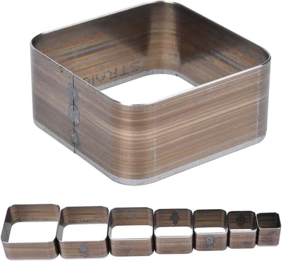 7-teiliges Hss-lederschneidwerkzeug-set, 50 Mm Bis 20 Mm Quadratischer Schnitt Zum Schneiden Von Geldbörsen- Und Gürtelecken