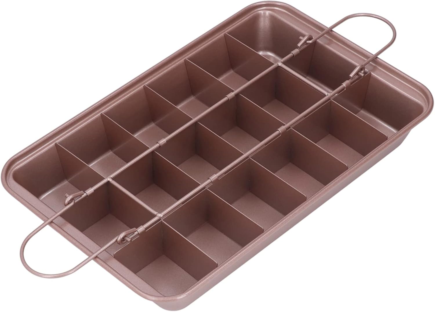 Brownie-backform Aus Kohlenstoffstahl, 18-teilige Antihaft-kuchenform, Gleichmäßige Wärmeverteilung Beim Backen, Aufbewahrung