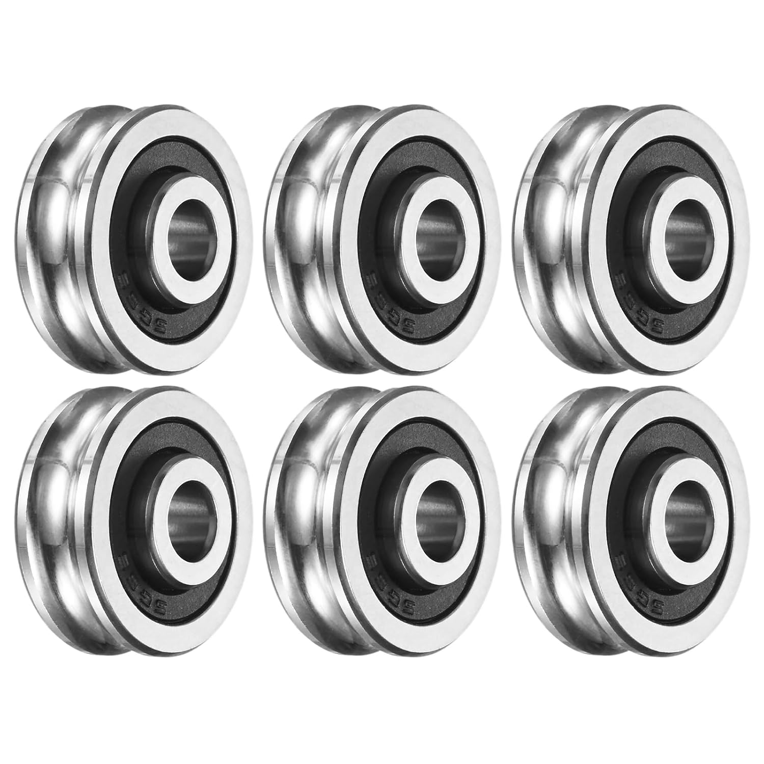 Stück Rillenkugellager Sg66-2rs-8, U-nut-führungsrollenlager Mit Doppelter Dichtung, Vorgeschmierte Gcr15 Chromstahl-u-nutlager, 6x22x8 Mm