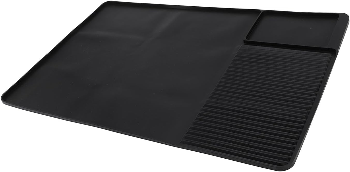 Silikon-kaffeematte (60 X 40 Cm), Saugfähige Trockenmatte Mit Erhöhtem Rand Zum Schutz Der Küchenarbeitsplatte