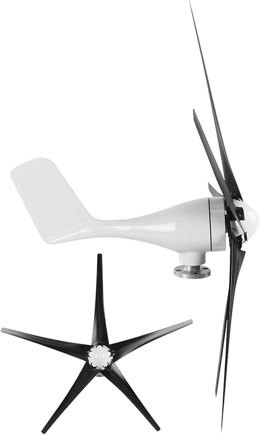 100-w-windturbinengenerator, 5-blatt-netzteil