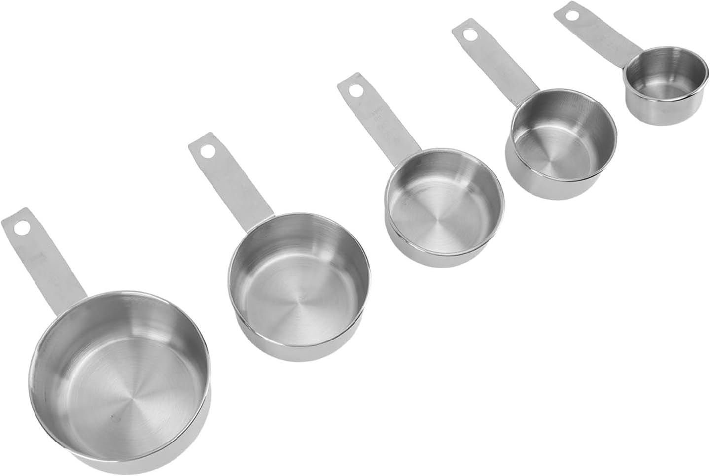 5er-set Messbecher Aus Edelstahl, Backutensilien Mit Präzisen Markierungen Und Aufhängehaken, Ideal Zum Backen, Kochen Und Für Zutaten