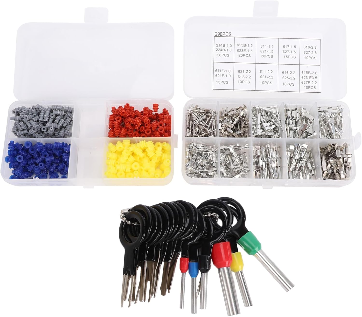 710-poliges Crimp-steckverbinder-set Für Die Automobilindustrie, Stecker-buchse-crimp-set Mit 2 Aufbewahrungskoffern Und 18 Ausbauschlüsseln Für Auto, Motorrad, Lkw, Boot