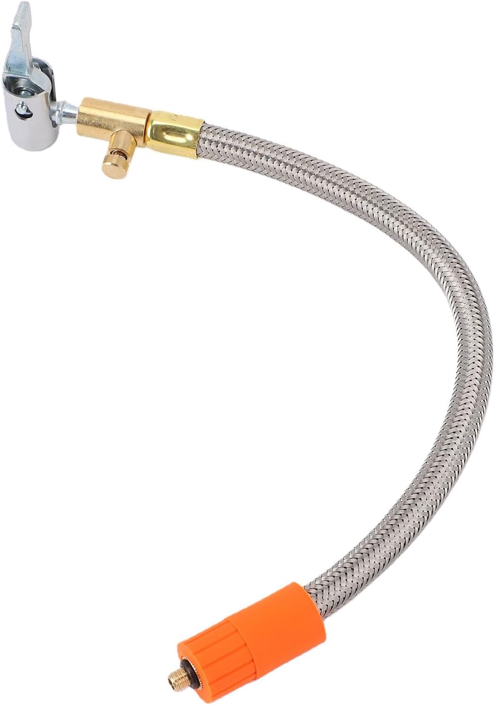 12-zoll-reifenaufblasschlauchadapter, Edelstahl-m6-gewindeverlängerung Mit 90-grad-druckventil Für Auto-, Motorrad- Und Fahrradreifen