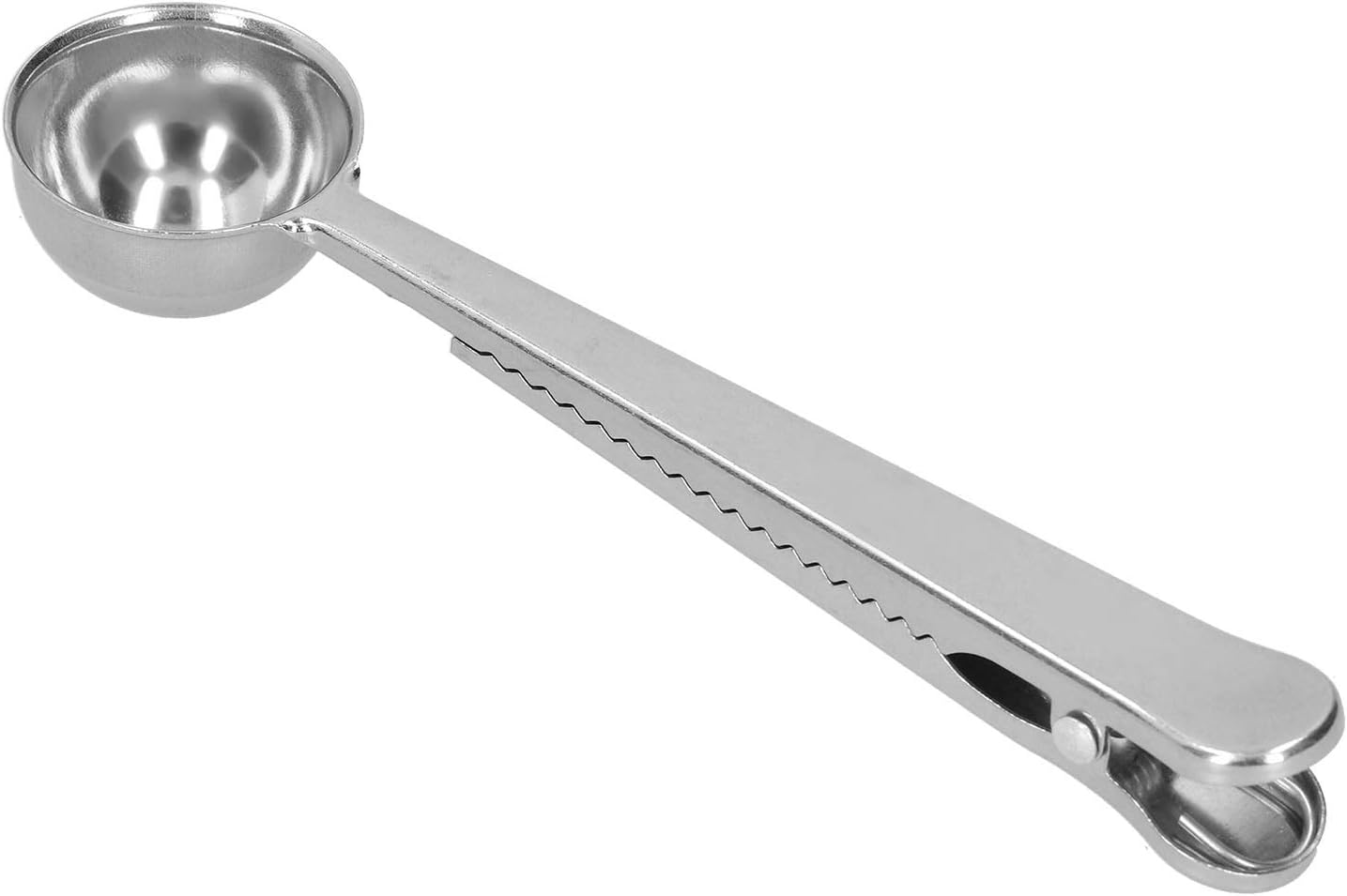 Messlöffel Aus Edelstahl Mit Verschlussclip Für Kaffee, Tee, Milchpulver, Löffel Mit Langem Griff, Integrierter Beutelclip Für Optimale Frische