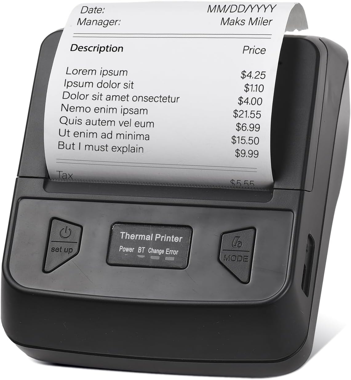 Thermodrucker Für Belege Und Etiketten, 3 Zoll, 80 Mm