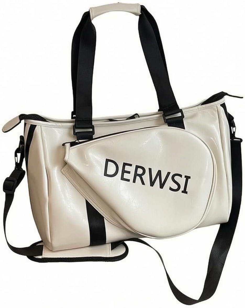Gesteppte Reisetasche, 42 × 23 × 28 Cm, Cremeweiß