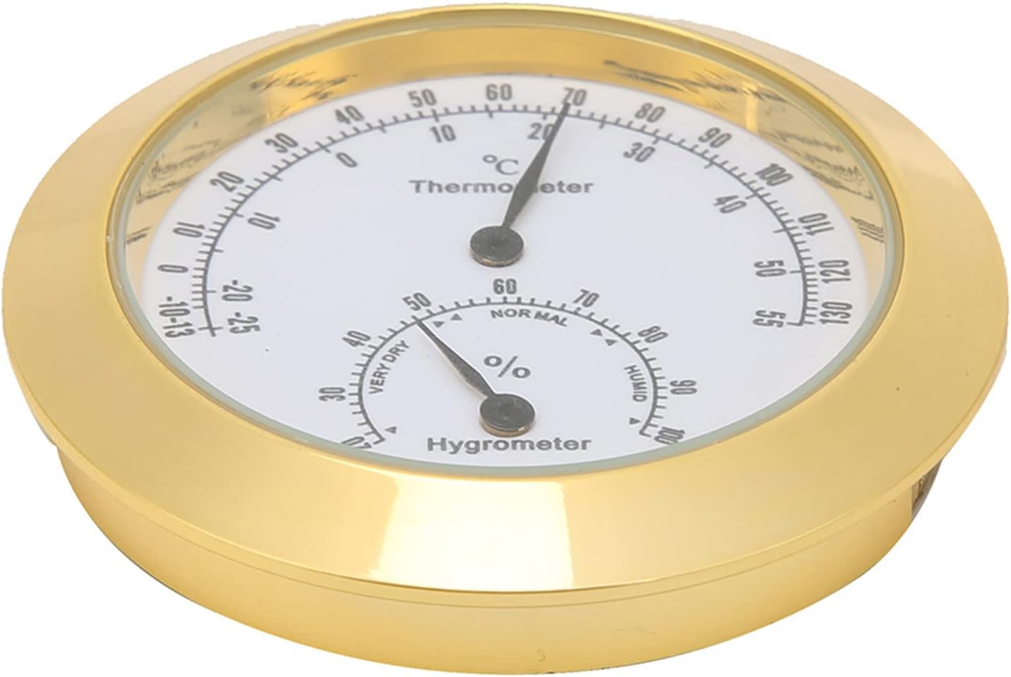 Rundes Thermometer Für Gitarren- Und Geigenkoffer, Instrumentenpflege, Kompakt Und Tragbar Mit Aluminiumrahmen