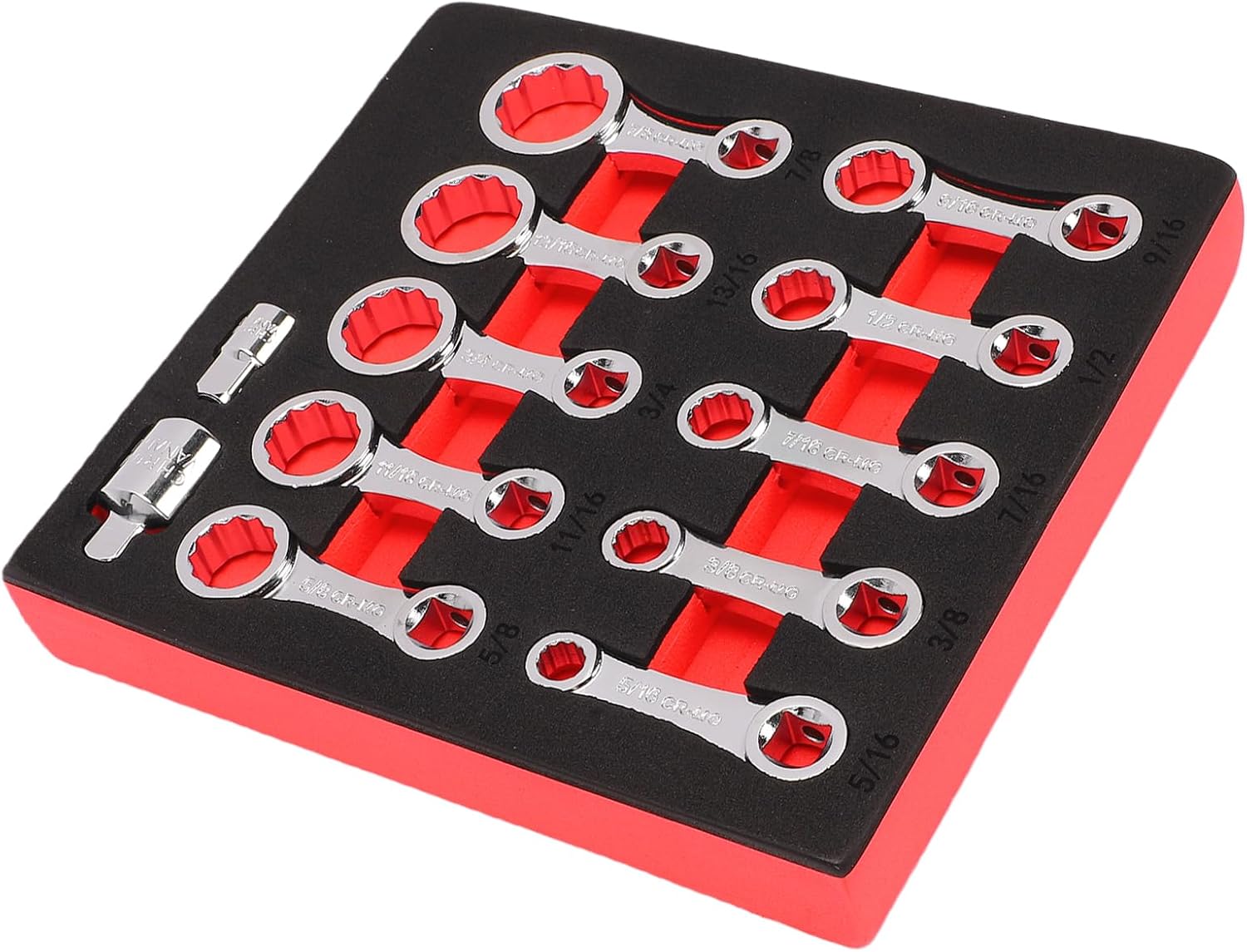 3/8"-antrieb 12-punkt-drehmomentadapter-set Mit 10 Adaptern (5/16" Bis 7/8") Und 2 Steckschlüsseladaptern Aus Chrom-molybdän-stahl Für Drehmomentschlüssel, Brechstange Und Distanzstücke