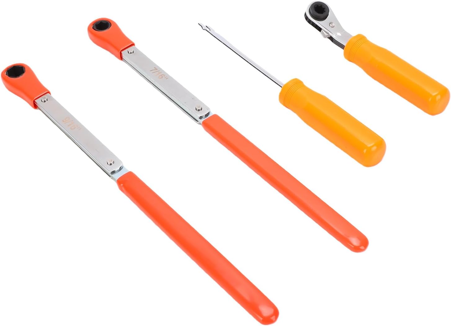 4-teiliges Werkzeugset Zur Einstellung Des Gabelspiels, 7/16"- Und 9/16"-schlüssel, 5/16"-gabelentriegelungsratsche, Hochleistungsset, Einstellung, Reparatur Und Wartung Von Druckluftbremsen