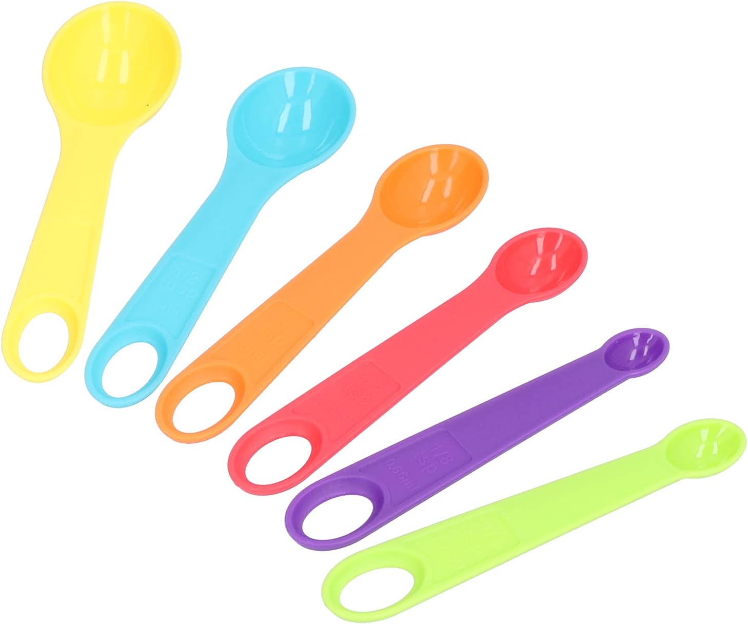 12-teiliges Messbecher- Und Löffelset Aus Kunststoff, Bestehend Aus 6 Messbechern Und 6 Messlöffeln, Stapelbar, Ideal Zum Kochen In Der Küche