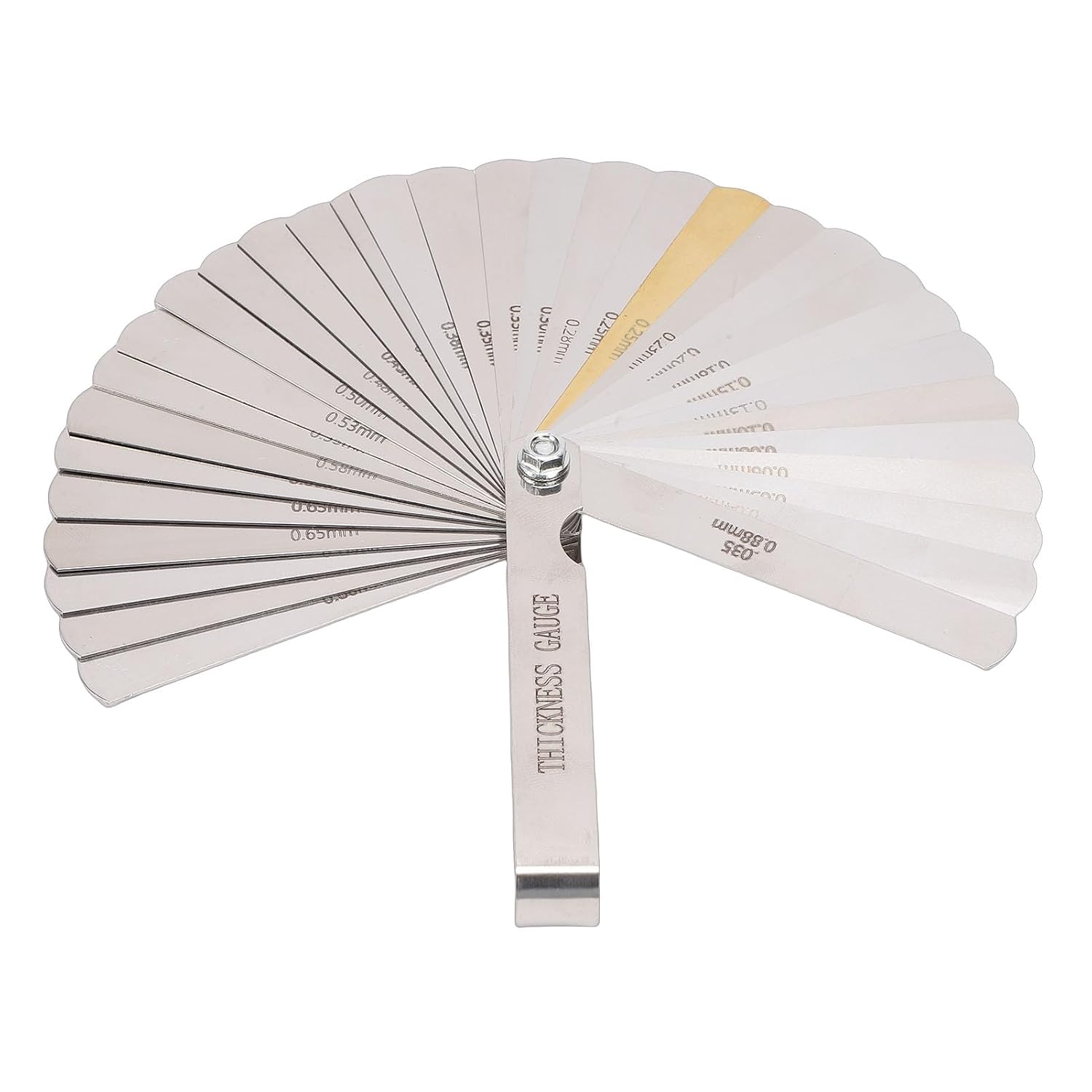 Set Mit 32 Edelstahl-dickenlehren Für Präzise Messungen Von Spaltbreiten Und -dicken, Ideal Für Hobbybastler In Verschiedenen Branchen