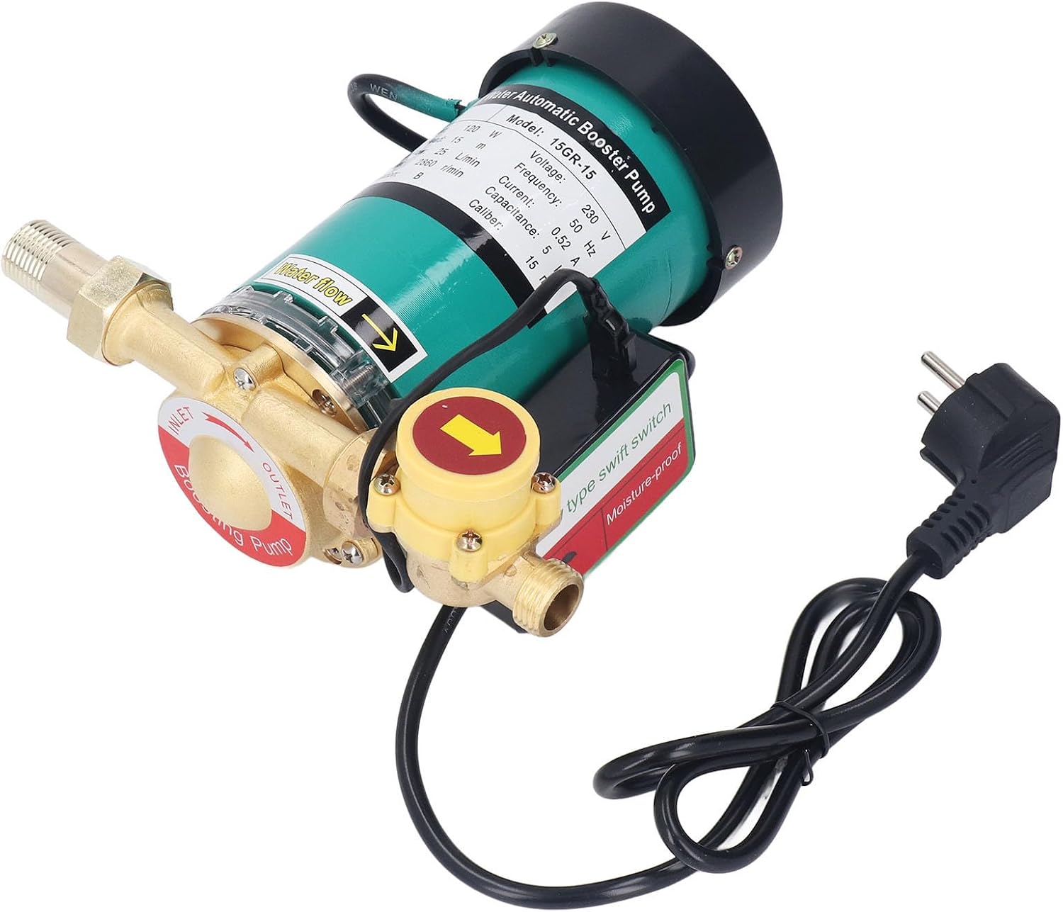 Automatische Pumpe 120 W, Fördermenge 25 L/min, Förderhöhe 15 M