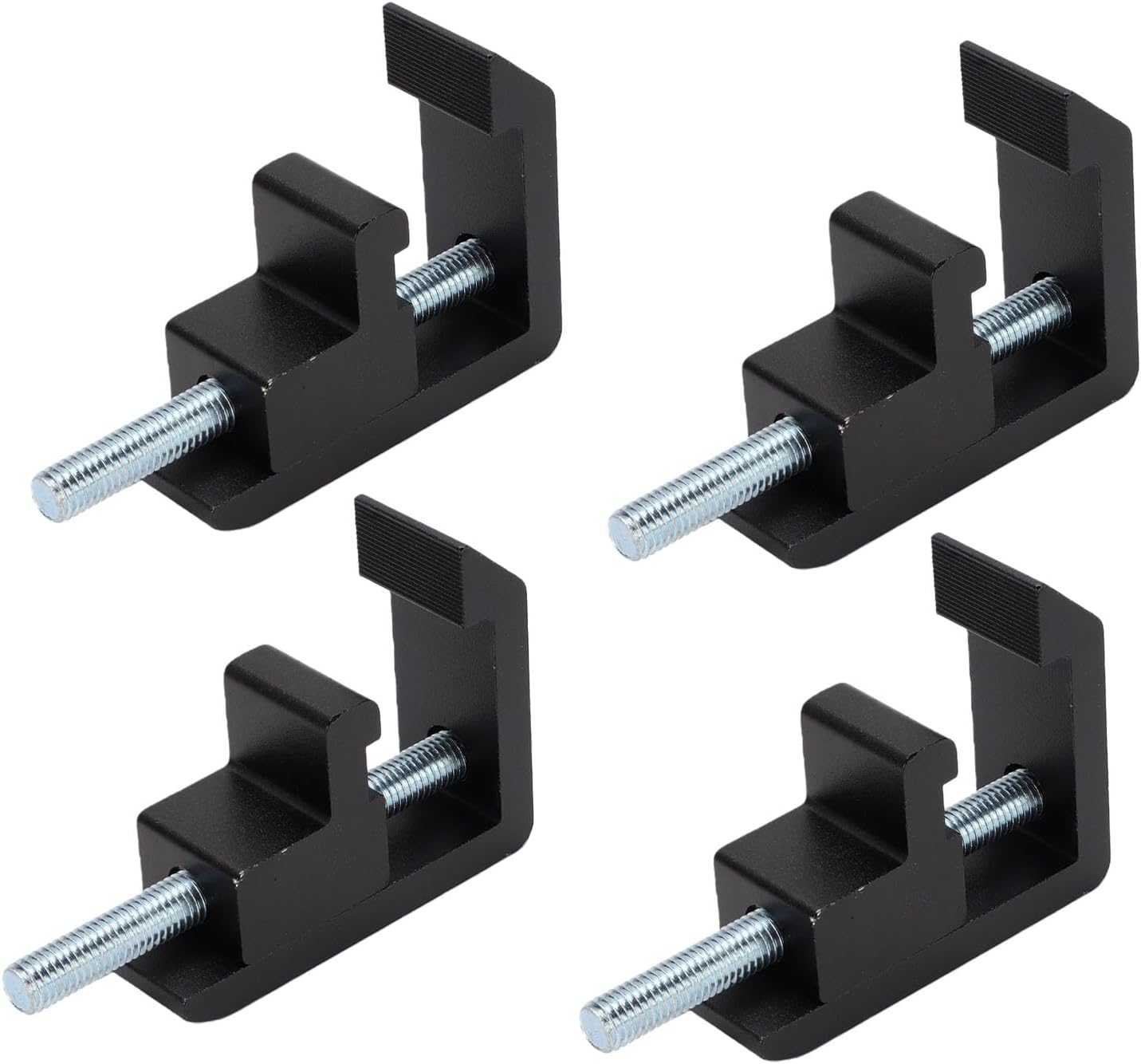 Befestigungskragen Für Schienensysteme, Aus Edelstahl Und Gehärtetem Aluminium, Bohrfreies Design, Mit Schwarzer Beschichtung Zum Schutz Vor
