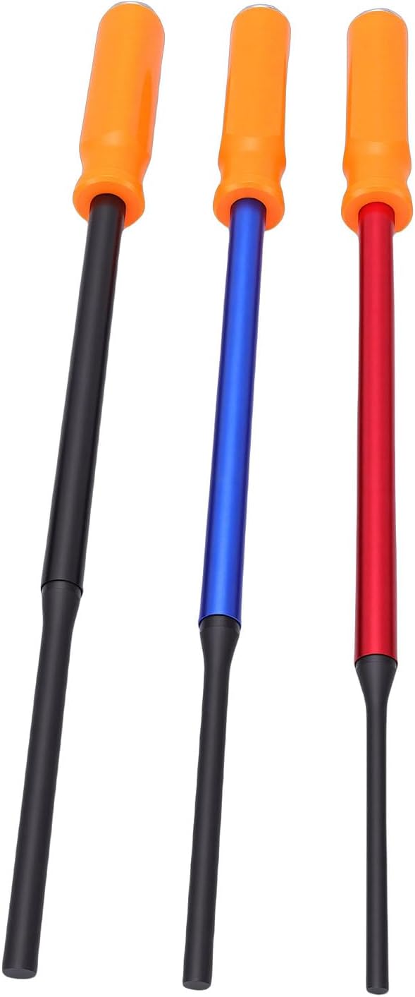Satz Langer Stempel, 40 Cm Lang Mit Stempelköpfen In Den Größen 1/4", 5/16" Und 3/8", Ergonomischer Griff Und Schlagkappe, Zum Entfernen Von Steigbügelstiften