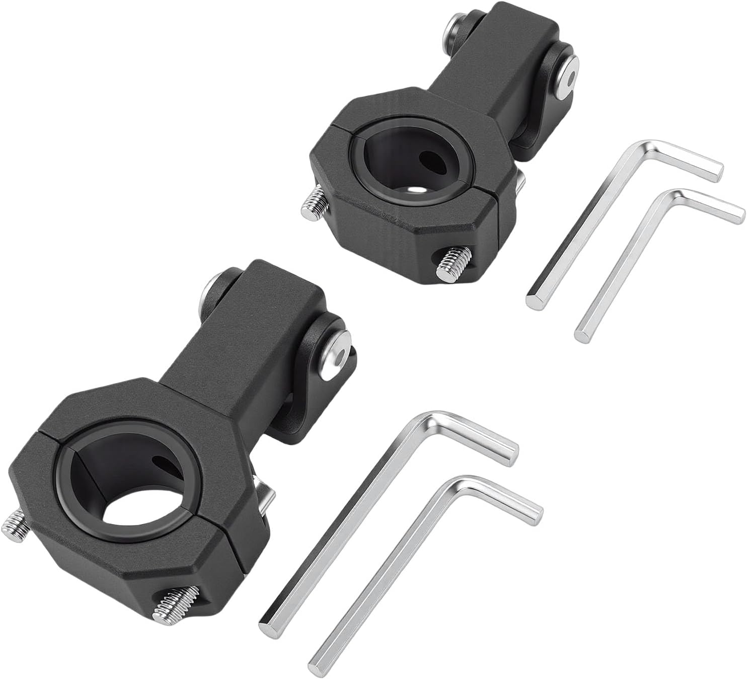 Motorradscheinwerferhalterung, 360 Grad Verstellbare Halterung Aus Aluminiumlegierung Für Atv/utv-sturzbügel, Mit Vibrationsdämpfer Für Scheinwerfer