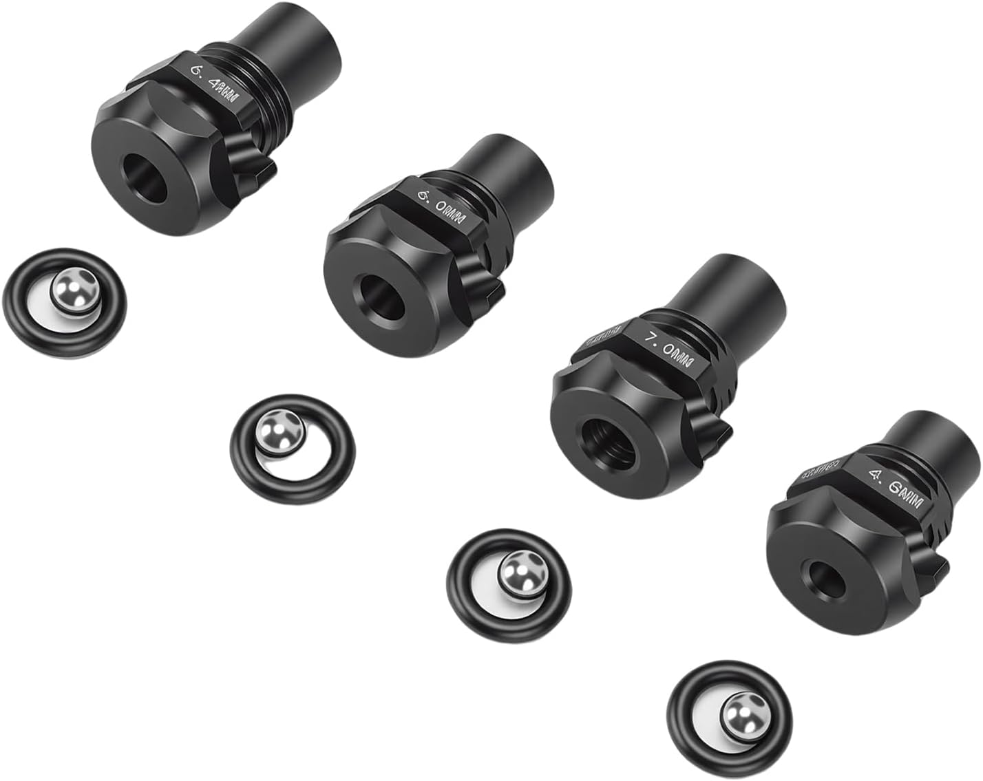 Satz Mit 4 Stahlspitzen Für Blindnieten 2660 M18 Fuel 1/4" Mit Schraubenschlüssel, Kompatible Dorngrößen 3/16", 7/32", 1/4", 9/32