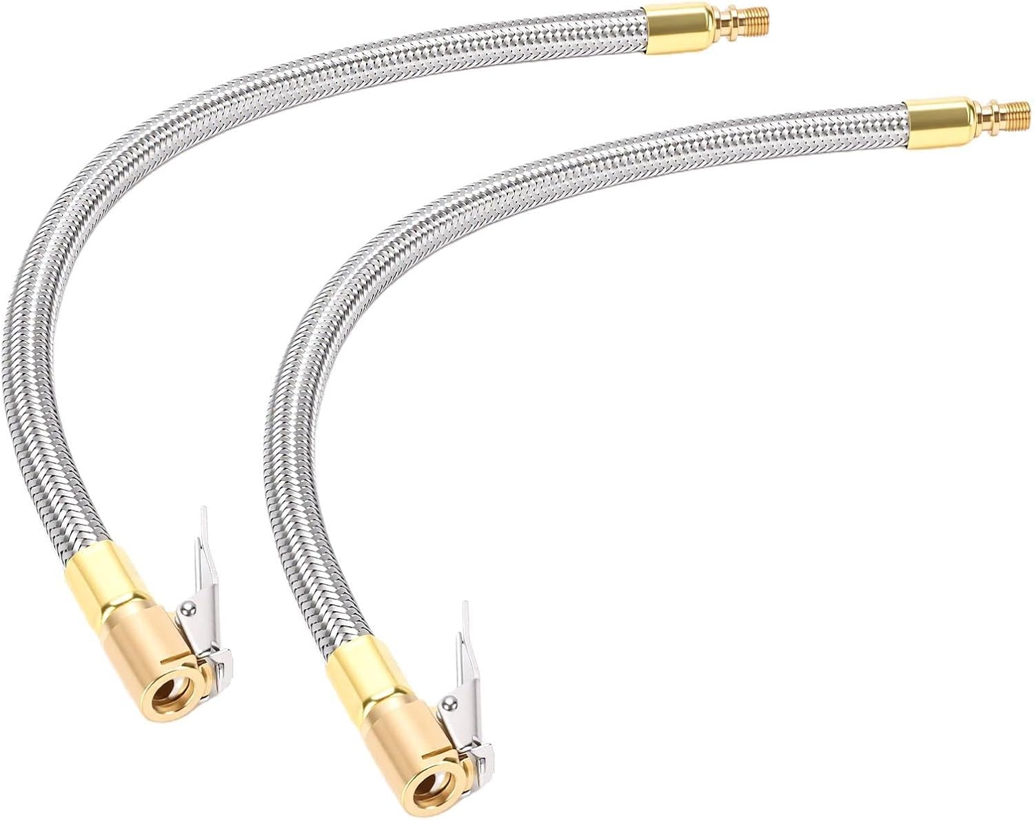 Set Mit 2 Reifenschlauchadaptern, 13-zoll-m8-gewinde-luftpumpenadapter Mit Verlängerung, Metall-verriegelungsventil Für Auto, Motorrad, Fahrrad, Schnellluft