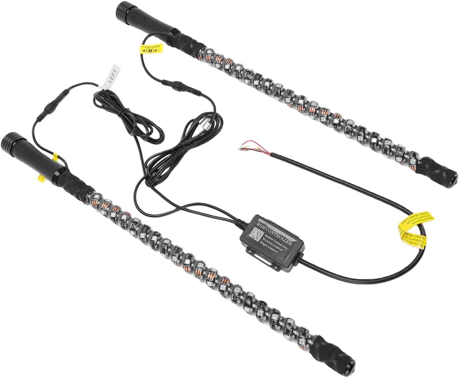 Rgb-led-peitschenscheinwerfer Mit Bluetooth-app-steuerung Und Musiksynchronisation Für Utv, Atv, Offroad-truck, Boot, Jagd, Mit Flüssigem Peitschenlichteffekt