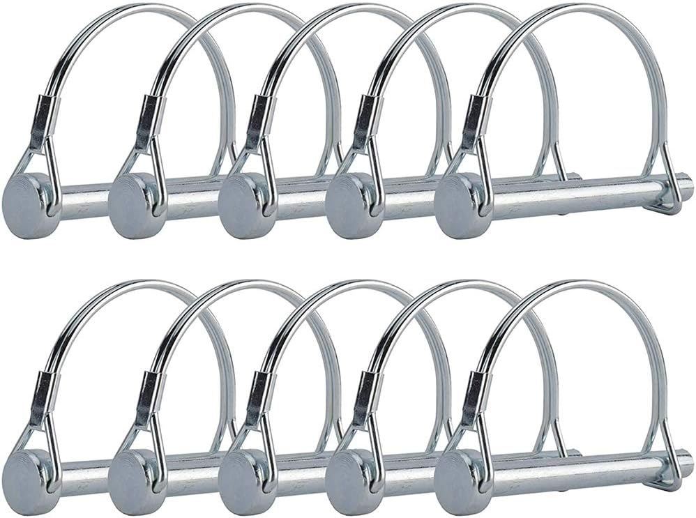 Packung Mit 10 Drahtsicherungsbolzen – 1,6 Cm Sicherungsschaft – Rundbogen-kupplungsbolzen – Für Anhänger Für Landwirtschaft, Garten Und Rasen
