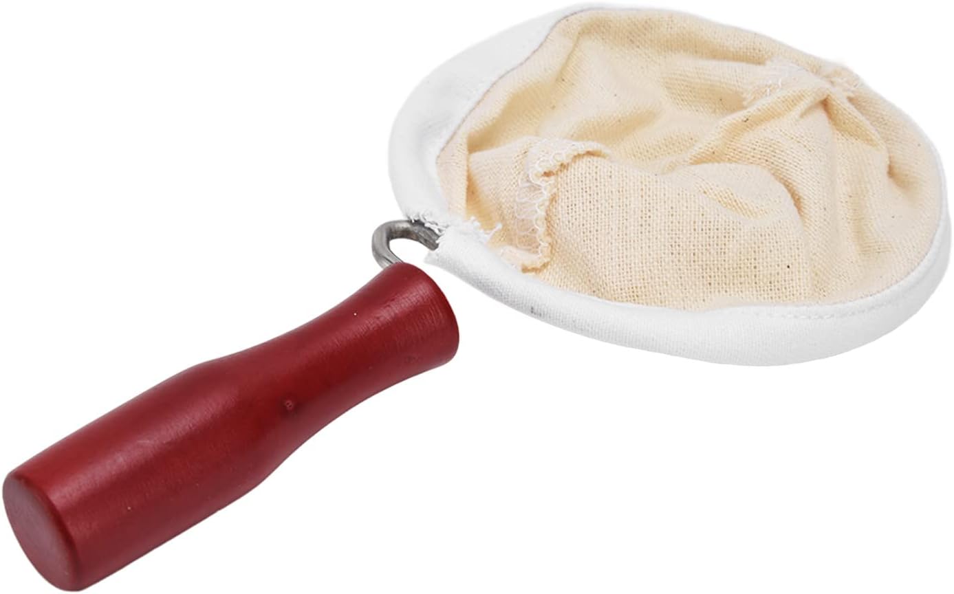 Wiederverwendbarer Kaffeefilter Aus Flanellstoff Mit Holzgriff Für Die Zubereitung Von Filterkaffee, Wiederverwendbarer Siebbeutel