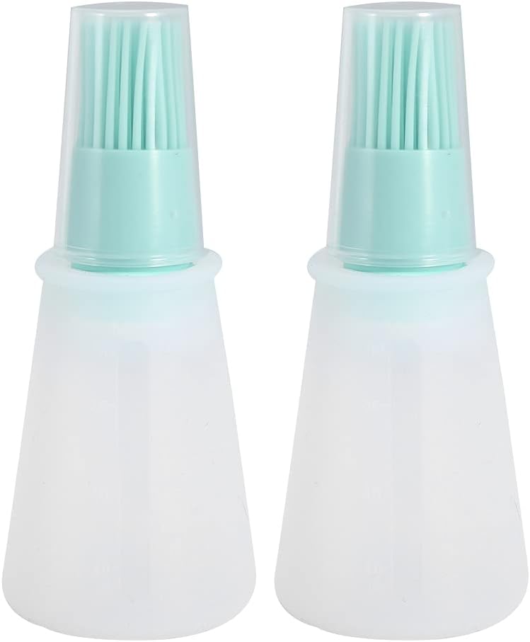 Silikon-ölpinselflasche Mit Tropffreiem Dichtungsring Zum Verteilen Von Saucen Und Marinaden, Küchenhelfer Für Grillgerichte (nordisches Grün)