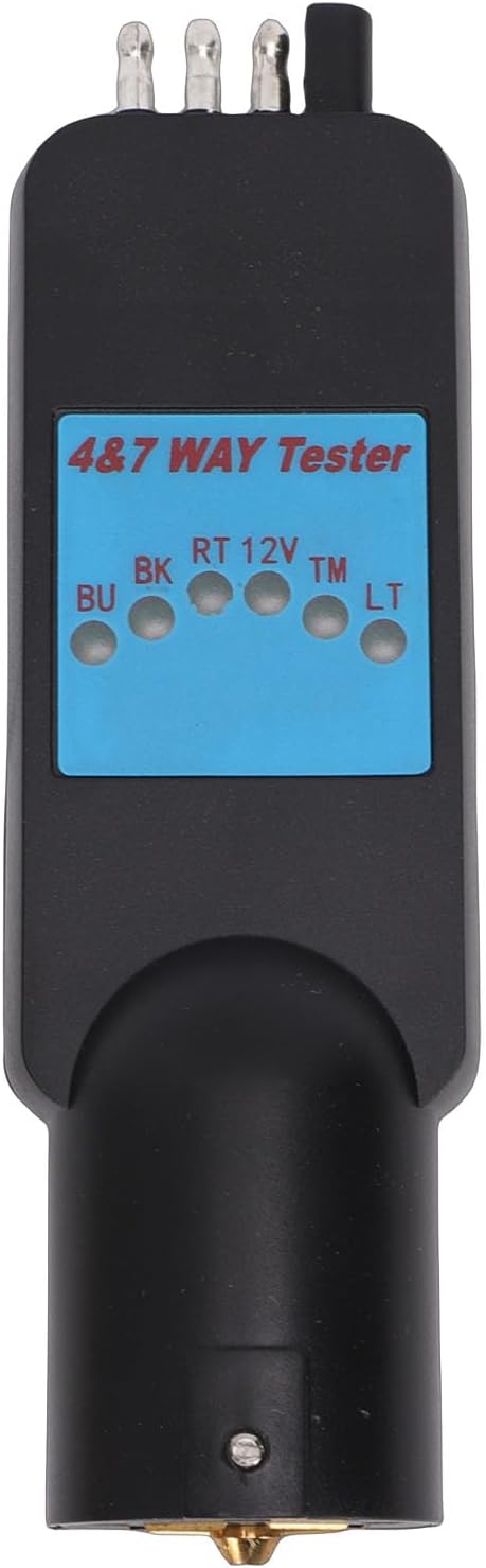 7-poliger 4-pin-anhängerstecker-adapter Mit Integriertem 7-poligen Lichttester Für Lkw/wohnmobil Cmb0135