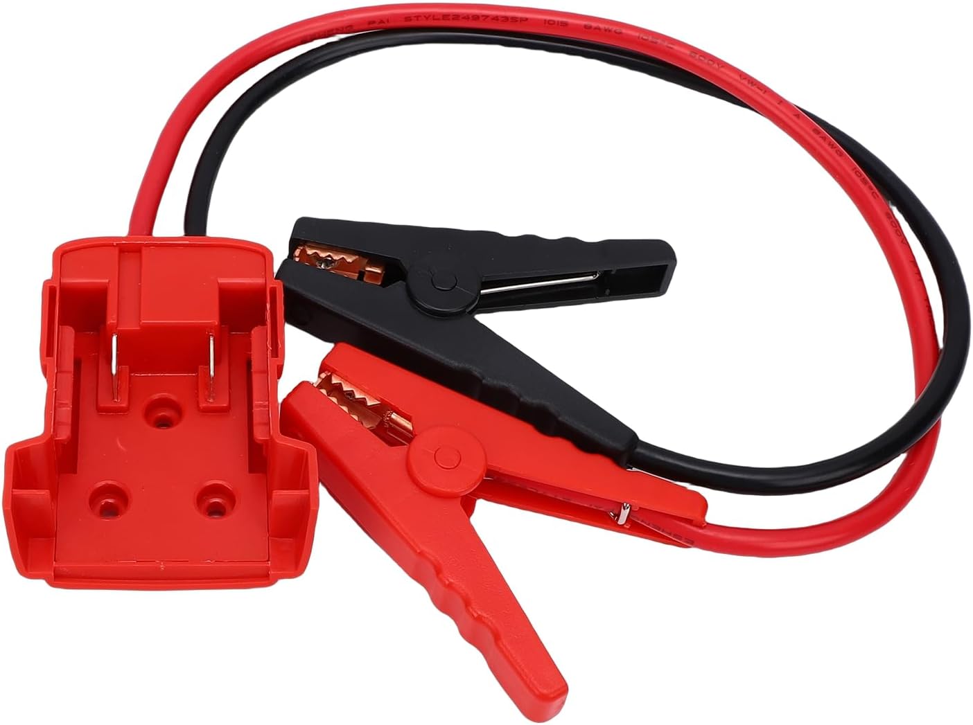 Hochleistungs-starthilfekabel 8 Awg Mit Hochfesten, Hitzebeständigen Klemmen (392°f) Für M18 18v-batterien, Mittelklassewagen, Leichte Lkw Und Suvs (2 Fuß)