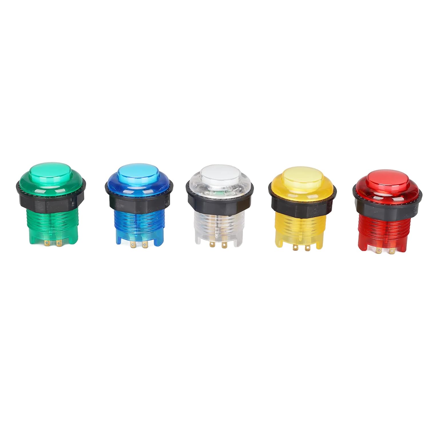 5-teiliges Led-drucktaster-set, 12 V, Vergoldete Kontakte (12 V)