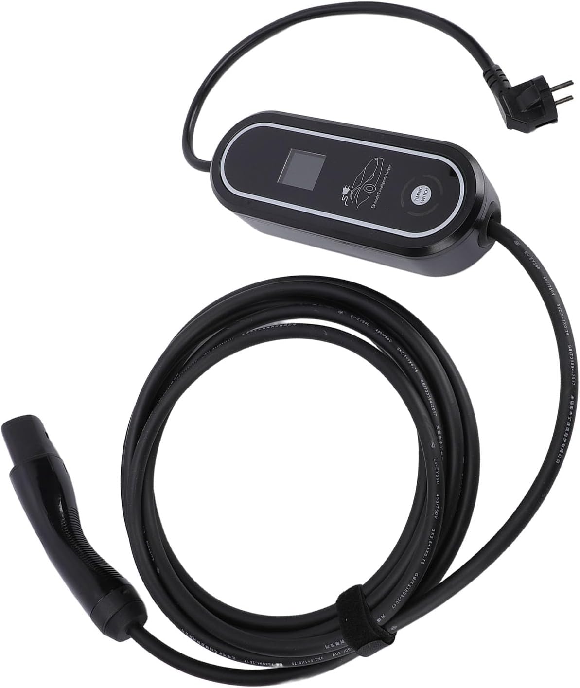 Ev-ladegerät Level 1/2, Tragbar, 7 M (23 Ft), 16 A Mit 120-v-adapter, Einstellbarer Ladestrom, Geplante Ladefunktion, Ersatz Für Model Y 3 Sx