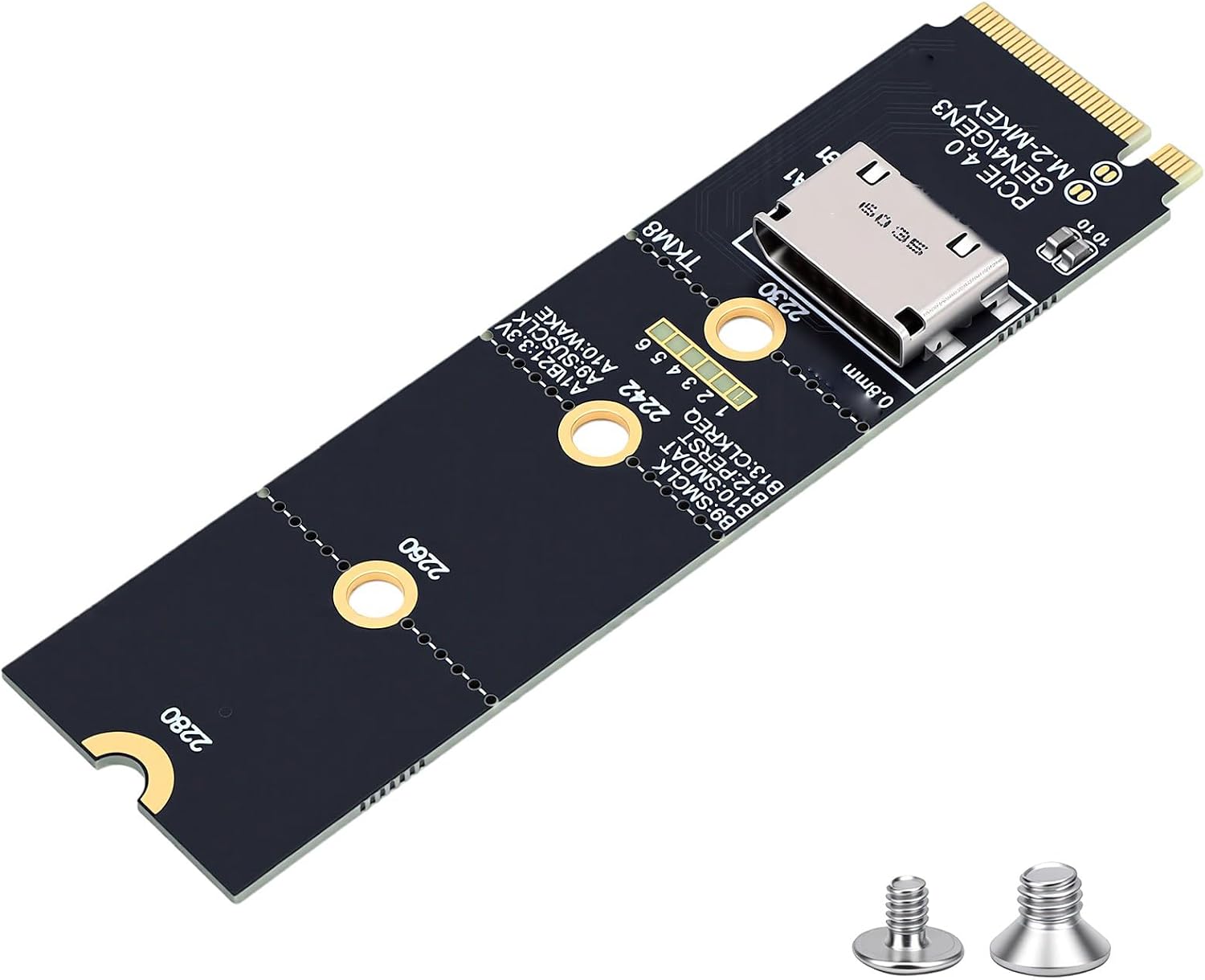 M.2 Nvme Zu Oculink Sff-8612 Adapter, Pcie 4.0 X4 64 Gbit/s