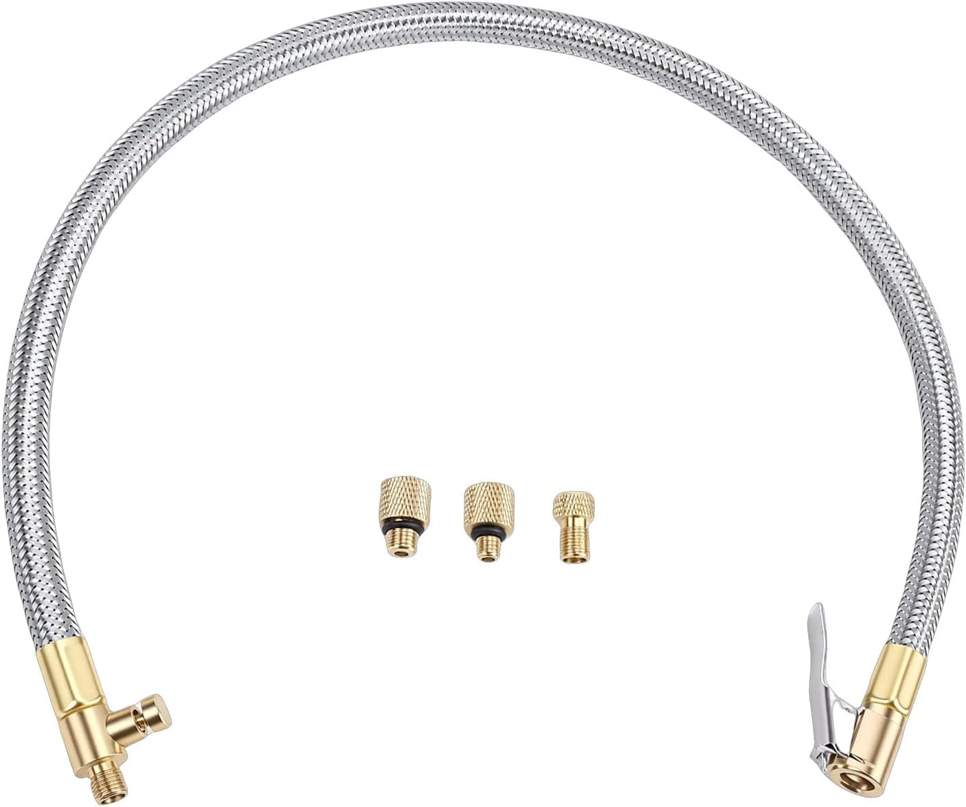 54 Cm Reifenfüllschlauch-verlängerungsadapter, 0,305 Zoll X 32 Tpi Mit Arretierbarem Luftanschluss, Schnellanschluss Für Tragbare Luftkompressoren