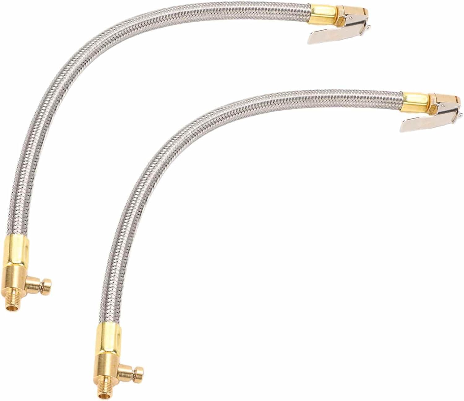 Set Mit 2 Reifenfüllschläuchen, 13-zoll-reifenverlängerungsschlauch Mit M8-gewinde, Aufblasadapter, 90°-druckventil Und Verriegelungsmechanismus Für Auto, Motorrad Und Fahrrad