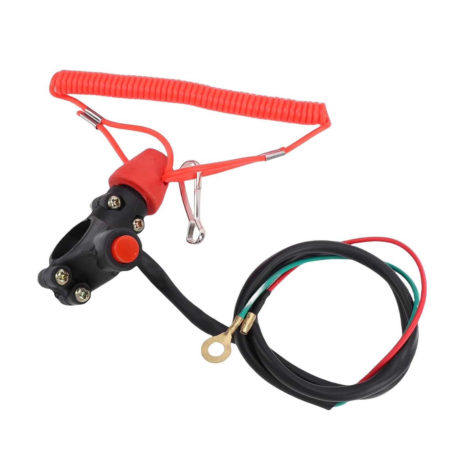 Not-aus-schalter Für Mountainbikes, 7/8-zoll-lenker, 2-adriger Motor-abschaltschalter Mit Rückholseil, Für 50 Ml, 70 Ml, 90, 110, 125, 150, 200