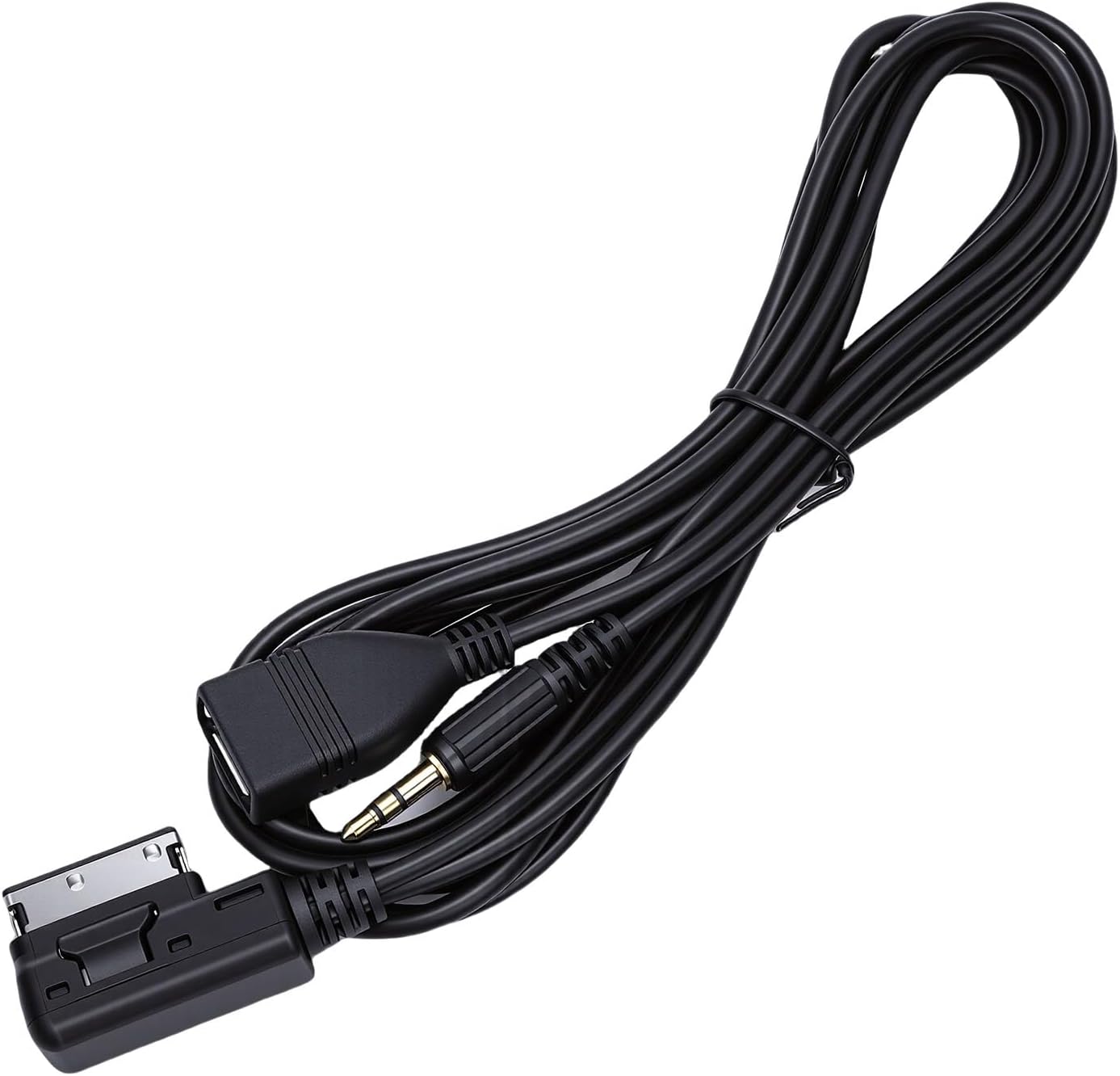 Ami 3,5-mm-usb-aux-kabel Für Autoradio-schnittstelle, Usb-ladekabel Für S5 A4l Gli, Robustes Schwarzes Kabel Für Klare Klangübertragung Und Ladefunktion