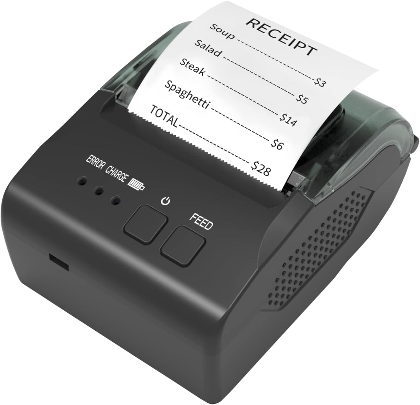 Mini 58mm Kabelloser Tragbarer Thermobondrucker, Mit
