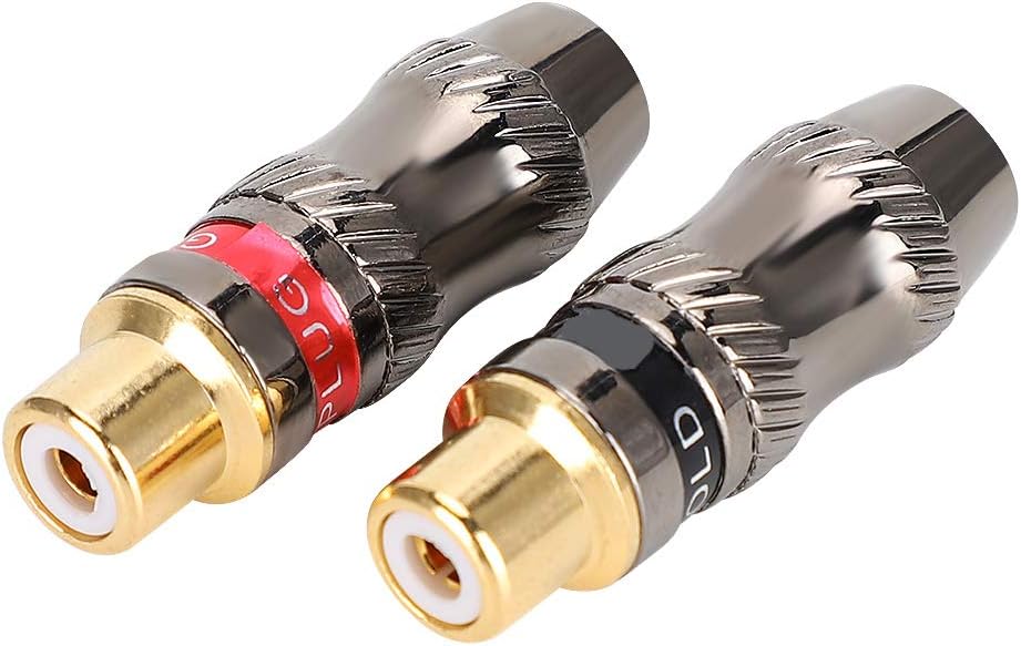 Vergoldete Lötbuchse, 2 Stück, Für Verlängerungskabel, Koaxial-videokabel Mit Zinklegierungsgehäuse, 7 Mm Stecker