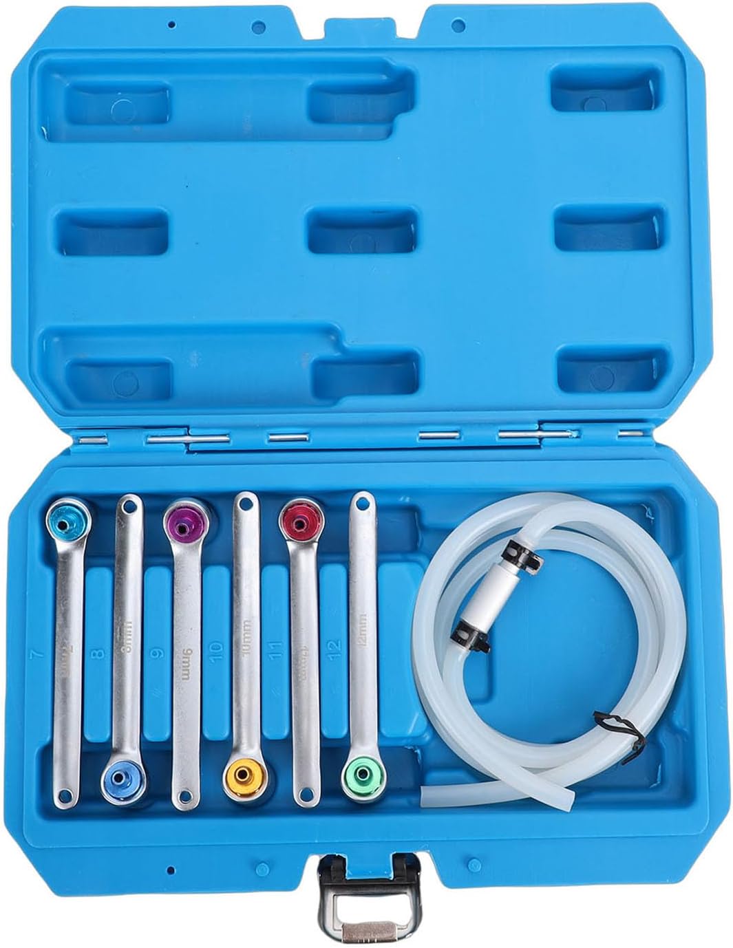 Bremsenentlüftungsschlüssel-set, 6-teilig, 7, 8, 9, 10, 11, 12 Mm, Chrom-vanadium-stahlschlüssel Mit Rückschlagventil Für Die Wartung Von Lkw-bremsanlagen