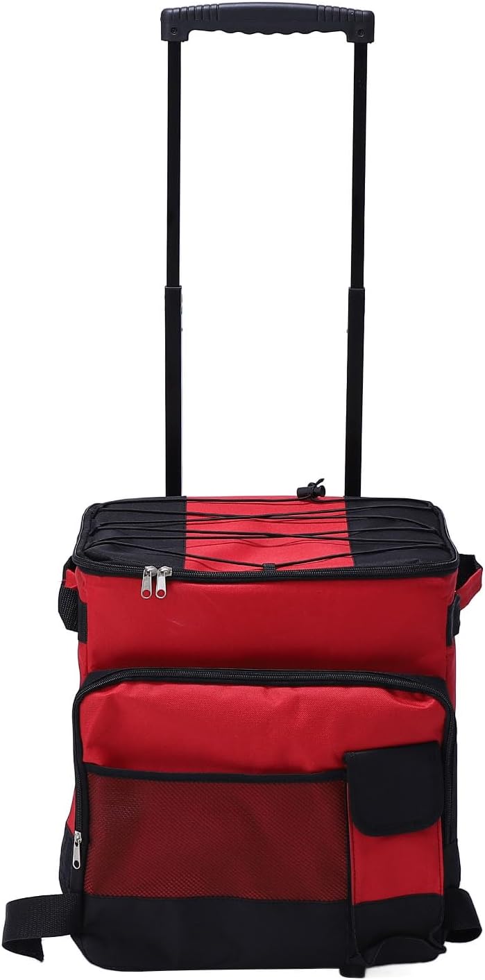 43-liter-kühltasche Mit Rollen, Wasserdichte, Isolierte Kühltasche Mit Rollen, Abnehmbarem Rahmen Und Geländegängigen Rädern Für Camping Und Picknicks
