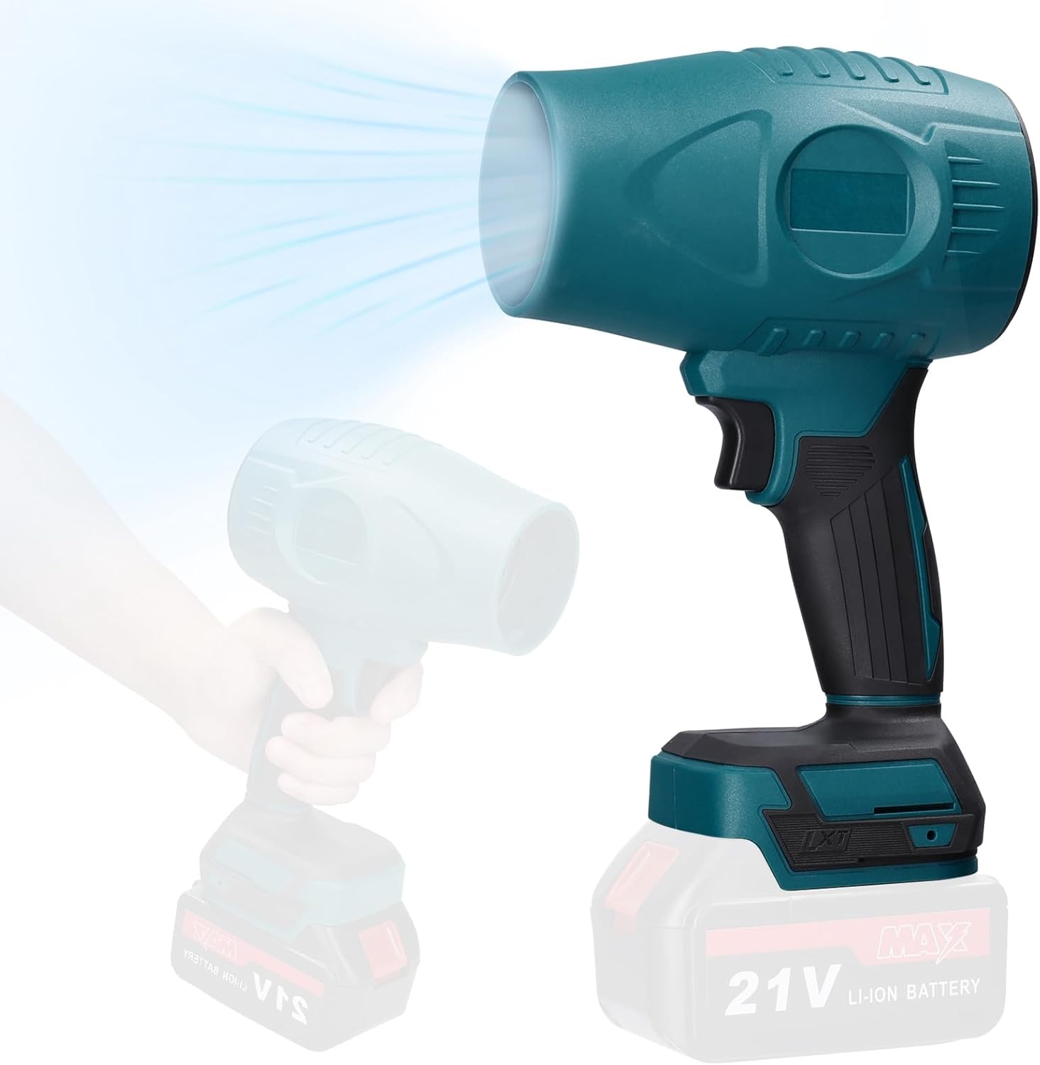 Leistungsstarker, Kabelloser, Tragbarer Turbo-ventilator Mit Bürstenlosem Motor Zur Autoreinigung Und -trocknung, Akkukompatibel