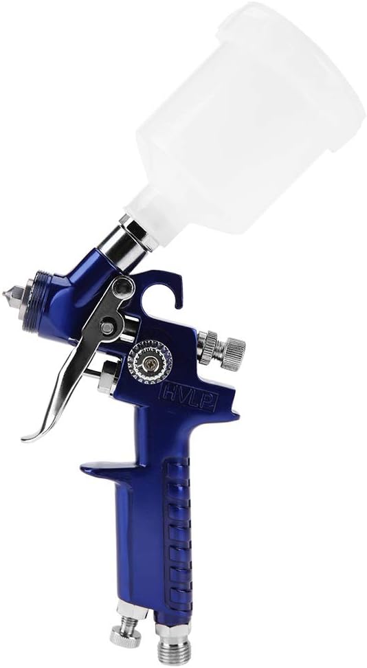 Hvlp-schwerkraft-druckluftspritzpistolen-set Mit 125-ml-behälter, 0,8/1,0-mm-ausbesserungsfarbspritzpistolen, Professionelle Lackierpistole (h-2000a 1,0 Mm)