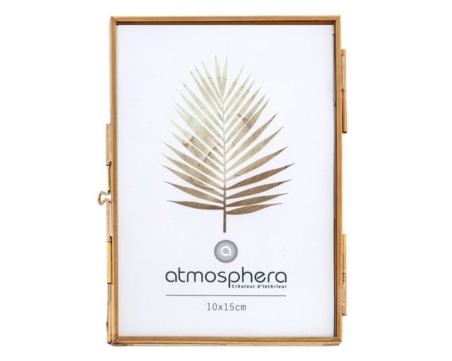 Atmosphera - Fotorahmen Mood - Metall Und Glas - Goldfarben - 10x15 Cm Créateur D'Intérieur
