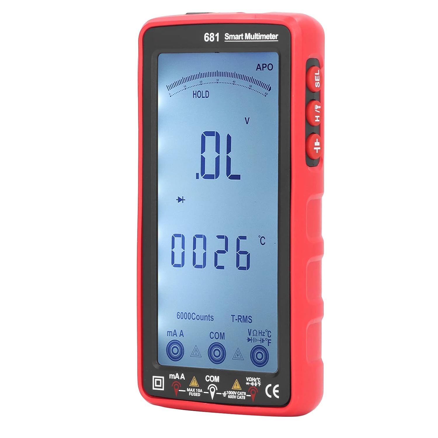 Digitales Multimeter Mit 6000 Zählwerten, Spannungsprüfer Ohne