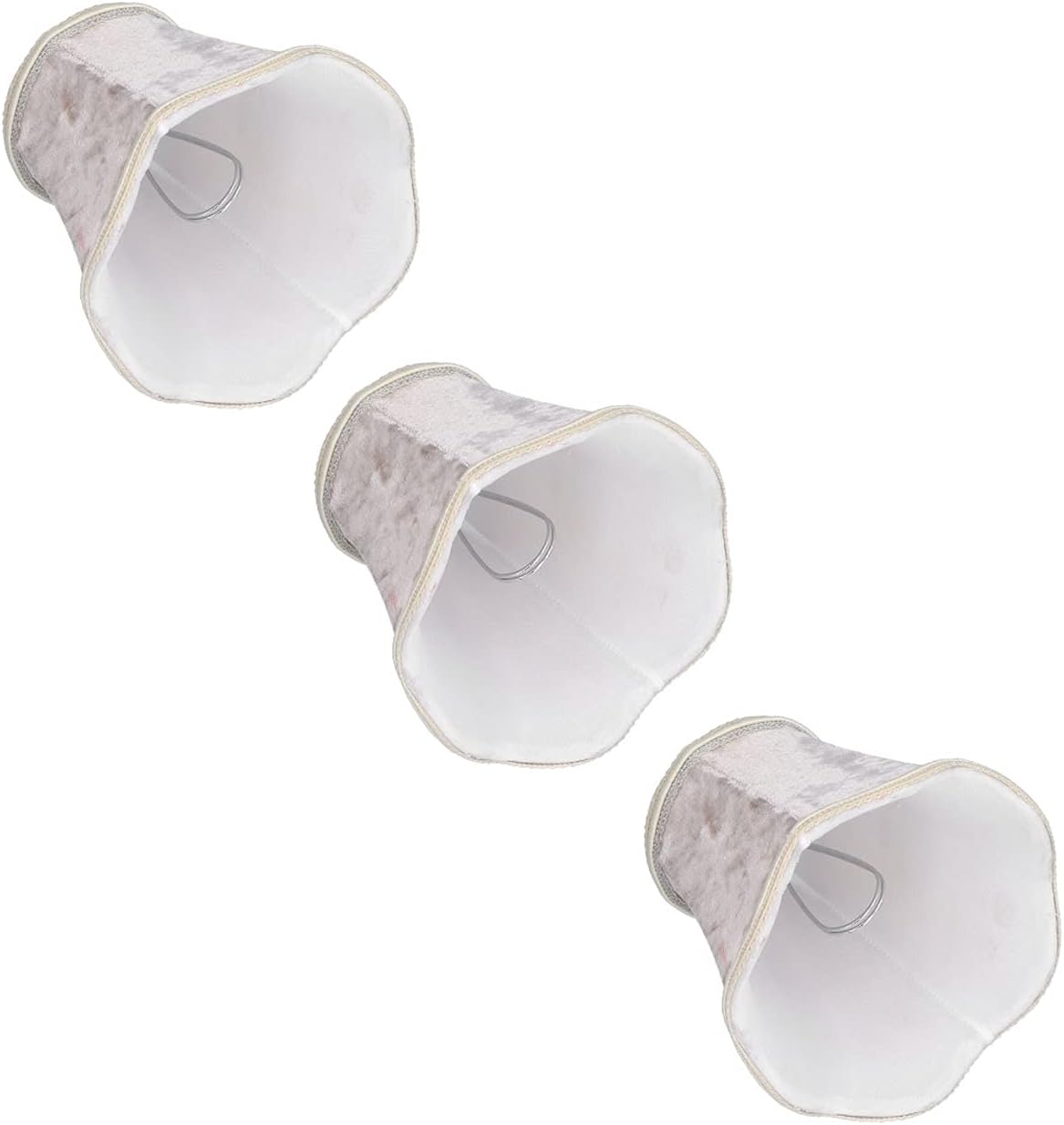 Lampenschirm Zum Anklemmen Für Kronleuchter, Weicher Stoff, 3er-set, Ring Für