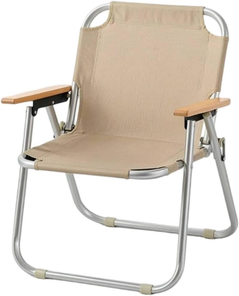 Leichter, Faltbarer Campingstuhl, Tragbarer Faltstuhl Für Terrasse Und Garten, Höhe 74 Cm, Khaki